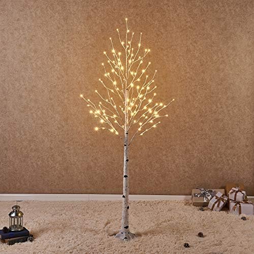 Hairui осветлено јаворово дрво 4ft 48 топло бело LED диоди приклучок, вештачко есенско дрво со светла за затворено домашно