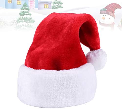 Абаодам висококвалитетна Божиќна Капа Кадифен Задебелена Капа Божиќни Украси За Забави За Возрасни Деца