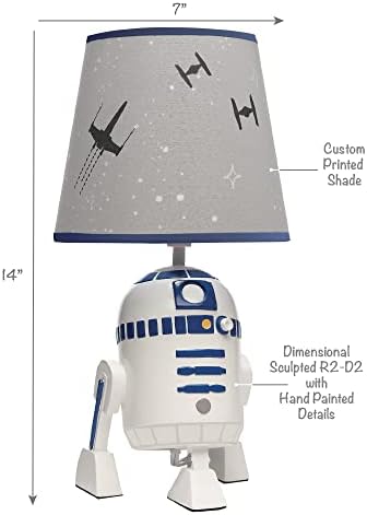 Јагниња &засилувач; Бршлен Војна На Ѕвездите Класичен Рака Насликани R2-D2 Светилка со сенка &засилувач; Сијалица