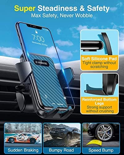 Пакет Wanmass [2021 верзија на телефон со верзија на автомобили] со [држач за телефон со автомобил 2021 верзија], 2 држачи за телефони и 2 клипови
