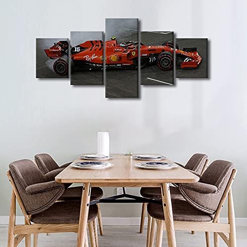 Tumovo Rustic Home Decor Decor Red Bull F1 Racing Car House Decorations for Dative Somen Wall Art Paitings Sports Car Canvas 5 панел модерни