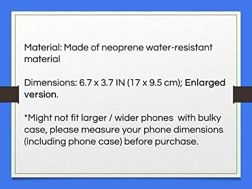 Tainada Shockproof Smartphone Neoprene Schaive Tage торбичка со торбичка со вратот и карабинер за iPhone 14/13 / 12 Pro Max; Samsung S22,