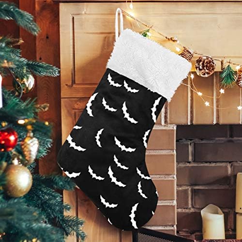 Божиќни чорапи со лилјаци Ноќта на вештерките Гот печати Божиќни чорапи Орнамент подароци за семејни празнични забави декор 1 парчиња