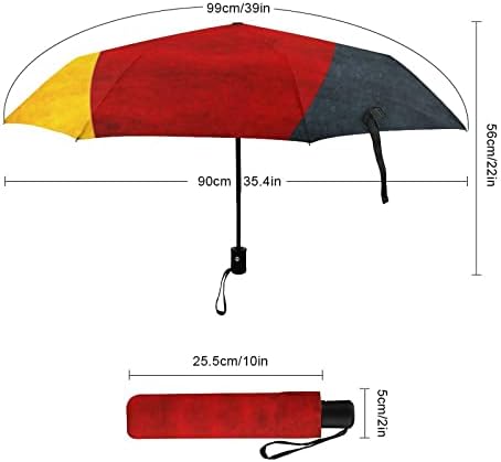 Ретрогерман Знаме Патување Чадор Издржлив Ветроупорен Преклопен Чадор За Дожд Пренослив Чадор Автоматско Отворање И Затворање