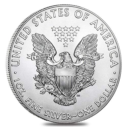 -Американски Сребрен Орел .999 Парична Казна Сребро Со Нашиот Сертификат За Автентичност Долар Нециркулирани Нас Нане