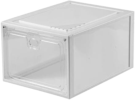 NCHDU PP задебелена транспарентна кутија за чевли, фиока за фиока за пластична мида за прашина, акрилна кутија за складирање,