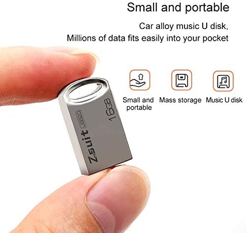 Луокангфан LLKKFF Компјутерски Податоци За Складирање Zsuit 16GB USB 2.0 Мини Метал Прстен ФОРМА USB Флеш Диск