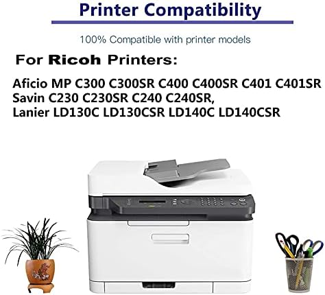 2-пакет компатибилен висок принос 841726 ласерски кертриџ за тонер за печатач што се користи за Ricoh Lanier LD130C LD130CSR LD140C LD140CSR