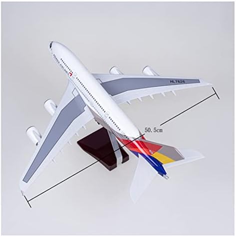 Модели на авиони 1/160 Скала Die Cast Model Fit for A380 Asia смола Airplane Airbus со светла и тркала Графички приказ на подароци за играчки