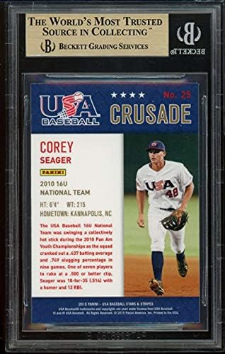 Corey Seager Rookie Card 2015 САД Бејзбол starsвезди Стрип Крстоносна војна Сина 25 BGS 9,5