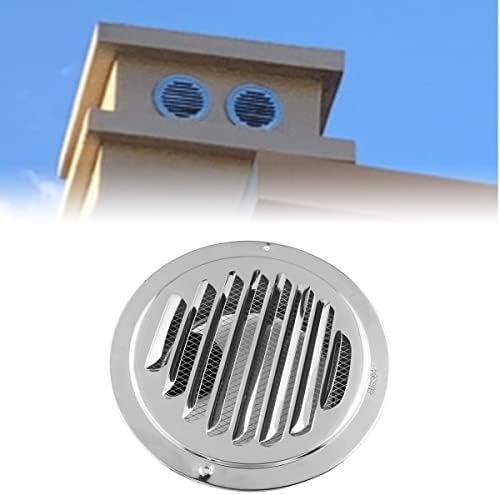 Dghaop задебелен 6 тркалезна обвивка за решетки од 304 отвори за воздух од не'рѓосувачки челик рамен канал за вентилација на вентилатор