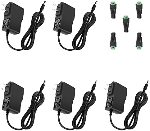 Адаптер за напојување на напојување ARKARE 5V 1A DC 5V 1000MA POWER CORD AC/DC CHALGER AC 100V-240V до DC 5 Волт 1AMP 0,5А за безбедносна