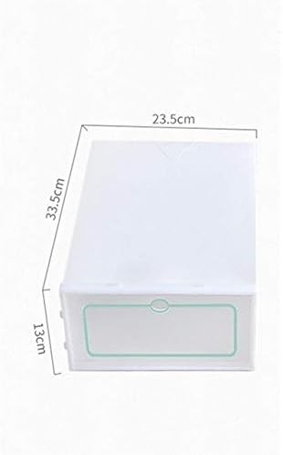 ZRSJ Водоотпорна кутија за чевли од 6 парчиња, густа про transparentирна кутија за фиоки, кутија за складирање чевли за складирање чевли за чевли