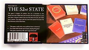 52-та Државна Игра Со Карти Забавната Партиска Игра За Правење Закони! Црвена, Бела И Сина