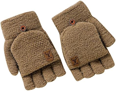 Зимски пораки на ракавици топла волна плетена ракавици без прсти за жените затоплувачи на рацете, белезници половина прсти нараквици