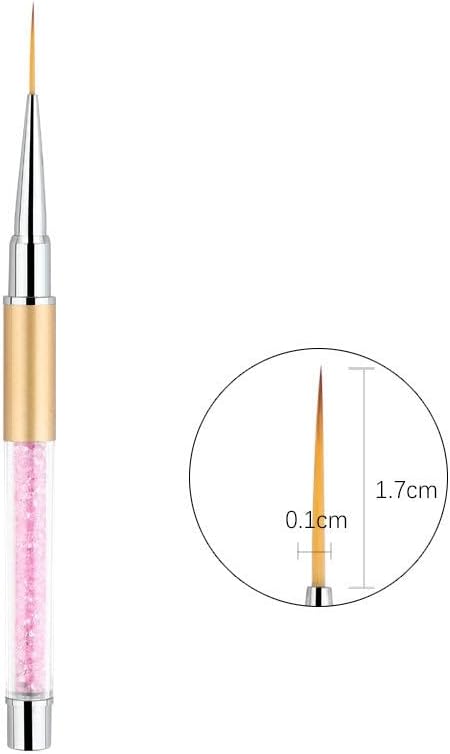 Wykdd Nail Art Pen Pen, насликана дијамантска фототерапија, кука за четка за четка, врежана цветна кристална алатка 5 парчиња/сет