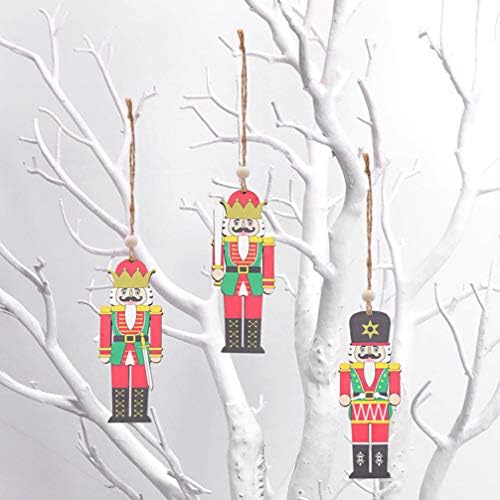 Keseoo 3 парчиња Божиќни ореви украси орнаменти Божиќни дрво висечки украси празнични сезонски приврзоци за домашна продавница