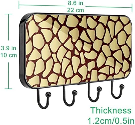 Giffafe Печати Печати Палто Решетката Ѕид Монтирање, Влезот Палто Решетката со 4 Кука За Капут Капа Пешкир Чанта Облека Бања Влезот