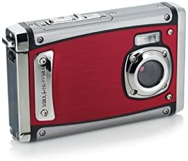 Bell+Howell WP20-R Splash3 20 мега пиксели водоотпорна подводна дигитална камера со целосна видео од 1080p HD, 2,4 LCD & 8x дигитален зум, црвена