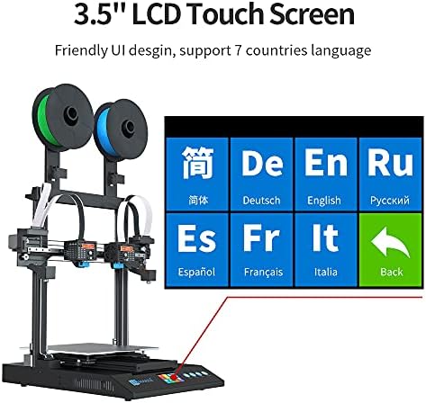 Jgmaker Голем 3Д печатач уметник-про Idex Dual Extruder 3D Printers Direct Drive Extremuder со линеарна железничка х-оска оптичка endstop Mainwell Набавка за напојување 32bit TMC2209 Возач