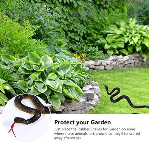 Стобак гумена змија лажна змија играчка: висока симулација змија гума мека змија фигура за Ноќта на вештерките шега реквизити за градинарски