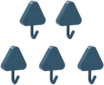 Клучни куки за wallид, лепливи куки отстранливи закачалки за wallидови за влезната врата кујна кујна темно сина （5 пакувања）