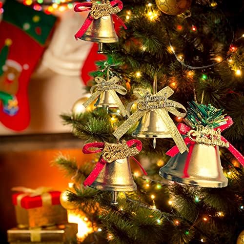 Декорација На Новогодишна Елка Пластично Ѕвоно Приврзок Мал Приврзок Златно Пластично Ѕвоно Како Приврзок Божиќни Украси Мали Висечки Кристали