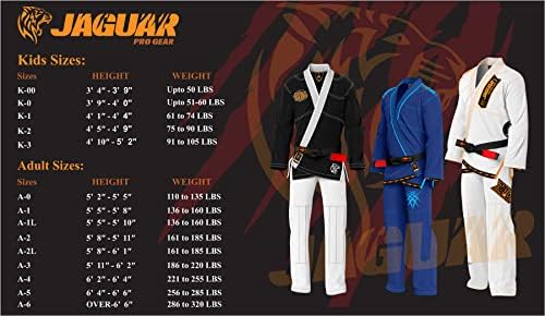 Јагуар Про Gear - повикан да се бори во внатрешно сублимирана - про бразилски џиу jitu bjj kimono gi униформа униикс чист памук