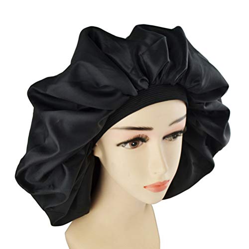 2 парчиња еластични сатенски двојни слоеви капаче за спиење на женски капачиња за глава