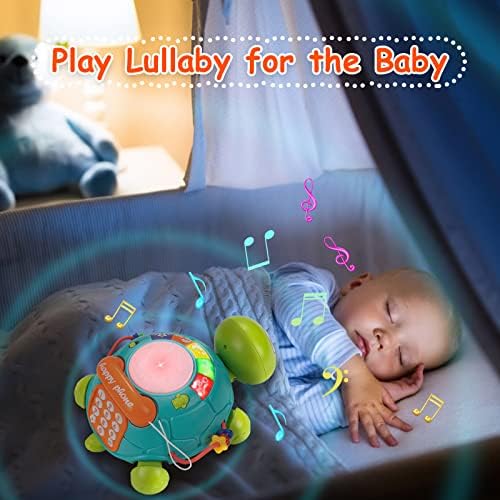 ФАНСАНД МУЗИЧКИ МУЗИЧКИ ТУРТИ Бебе играчки за 3 6 9 12 18 месеци, ползи играчки за новороденчиња, забавни светла и звуци Електронски
