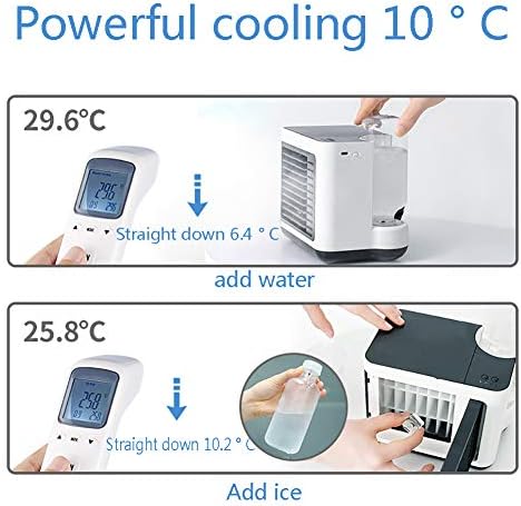 Ynayg ладилник за воздух Преносен испарувачки ладилник за воздух, мини USB климатик, 3 во 1 личен простор ладилник десктоп 3 брзина ， за