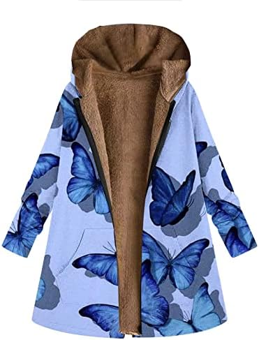 Cokuera omeенски трендовски печатен патент со долги качулки палто мека лесна есен џемпер отворена предна кардиганска надворешна облека