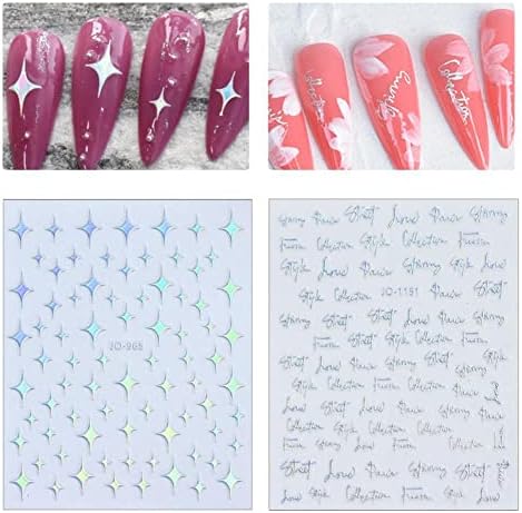 Еко -пријателски деликатен налепница Аурорас Хенаил лесен нокти декларира прекрасен за дама -