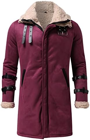 XXBR машки зимски модни мажи плус големина зимски палто јака со долг ракав со долги ракави со лесен мантил од мажите