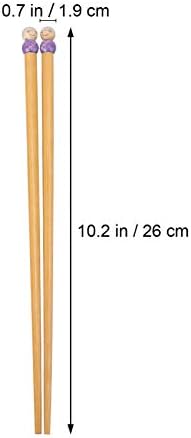 Амосфун Травел стапчиња за јадење 6 пара дрвени стапчиња за јадење јапонски стил дрвени исецкаат стапчиња за еднократна употреба, лесни стапчиња за коса, лесни ста?