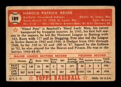 189 Пит Рајзер - 1952 Топс Бејзбол Картички Оценет ВГ-Бејзбол Плочи Автограмирани Гроздобер Картички