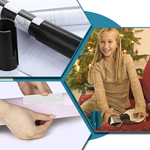 2 ПЦС ролни за завиткување на хартија Вградени алатки за сечење преносни ножици за ролни за хартија за завиткан весник за хартија