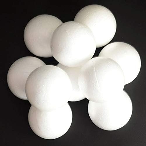 Sewiroro Nativity Snow Globe 15 парчиња 8cm бела пена топки моделирање занаетни полистиренски топки тркалезни сфери DIY свадбени училишни