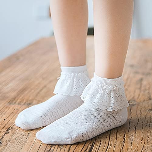 Ксијадун 4 Спакувајте Мало Дете/Деца Девојки Памучни Чипкани Чорапи Принцеза Фустани Чорапи