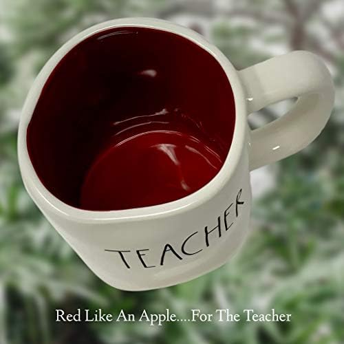 Рае Дан Учител Со Црвена Внатрешна Шолја За Кафе Чај Занаетчиска Колекција Од Магента ЛЛ