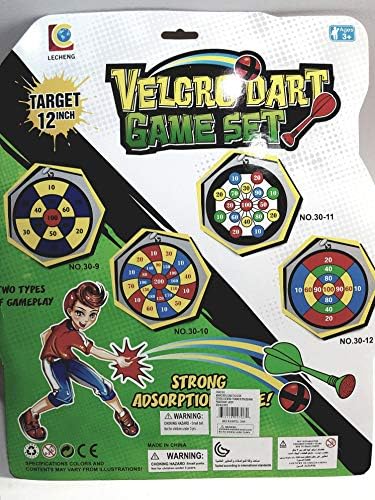 Lecheng Velcro 7 Piece Soft 12 Target Dart Game Set