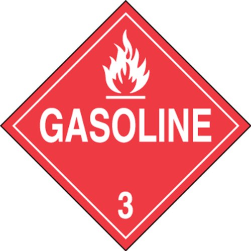 Accuform Signs MPL304CT1 PF-картонска опасност од класа 3 точка плакард, легенда „бензин 3“ со графички, 10-3/4 ширина x 10-3/4 должина,