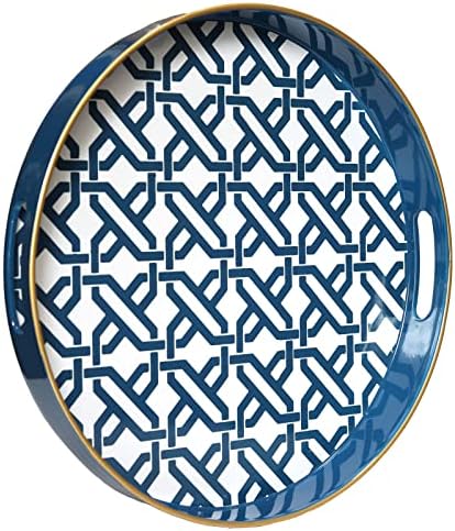 Декоративна лента за тркалезна лента, пластична табела за пластична служба со рачки за појадок, модерна отоманска послужавник