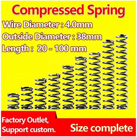 Хардвер пролетен притисок пролетен товар на товар пролетен дијаметар на челична жица 4,0мм, надворешен дијаметар 38мм компресија