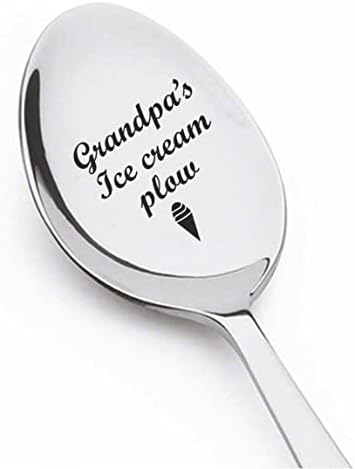 Обам за сладолед на дедо | Вграден лажица подарок за дедо | Подарок за дедо тато | Божиќна годишнина Божиќ за мажи | Подигнување на порибници за сладолед за сладолед Д