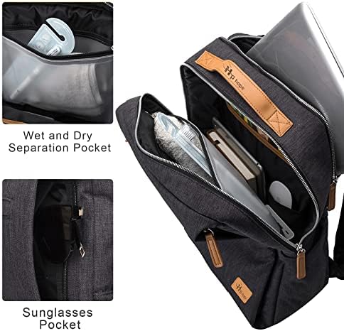 HP Hope Smart Bandpack за жени патуваат, трајно носење на ранец со USB порта за полнење и влажен џеб се вклопуваат во 15,6 инчен лаптоп