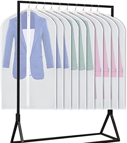 Униви Јасни Торби За Облека за Закачување облека 60 Инчни Проѕирни Чанти За Облекување за Складирање Костум Од 6 пакувања За Долг Наметка