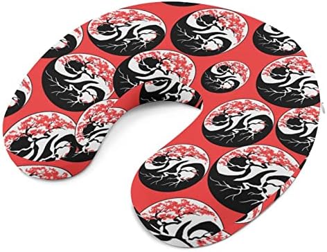 Bonsai yin Yang Pillow Memory Pona Papate Travel Travel Pillow u во форма за поддршка на вратот на главата