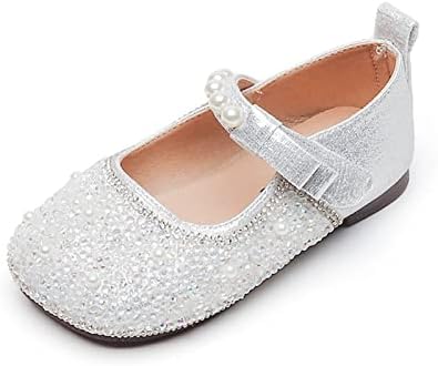 Симпатична принцеза на мало девојче Девојки Облечи чевли за цвеќиња од цвеќиња за венчавки, чевли за чевли Мери Janeејн чевли