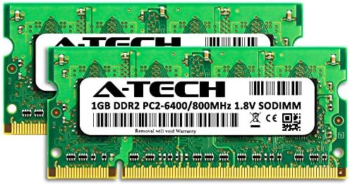A-Tech 8GB DDR2 800MHz SODIMM PC2-6400 1.8V CL6 200-PIN Не-ECC Необичен комплет за надградба на меморија за лаптоп RAM меморија